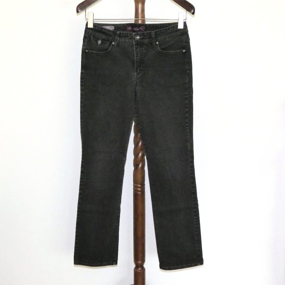 Gloria Vanderbilt Gwen Straight Leg black denim jeans - Picture 1 of 7